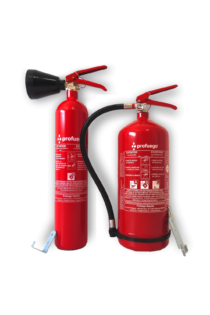 Pack extintores para normativa de comercios con soporte y señales