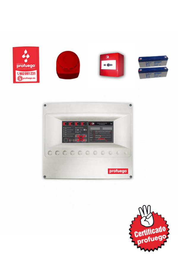 Kit alarma incendios manual convencional