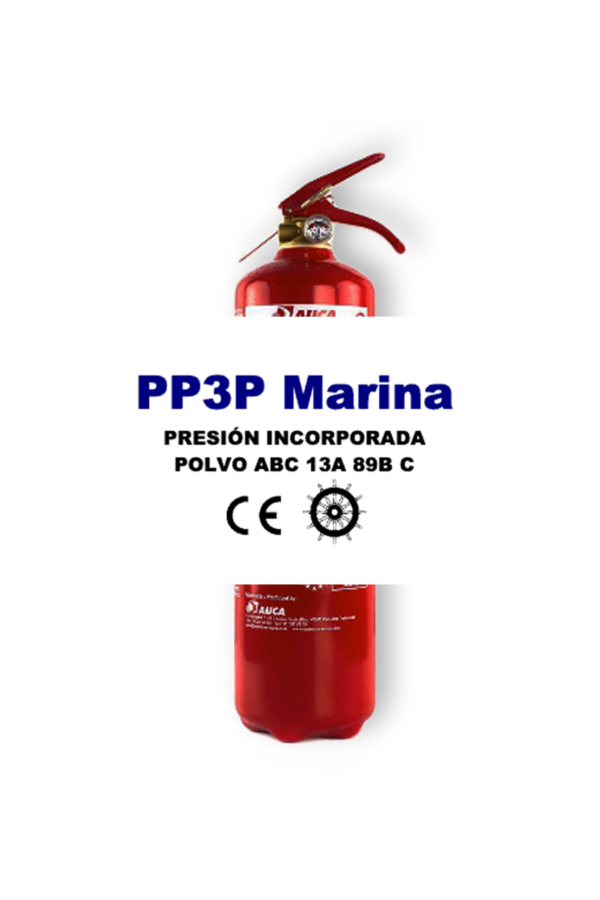 Extintor 3kg marina etiqueta certificado
