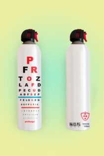 Spray extintor diseño letras optica